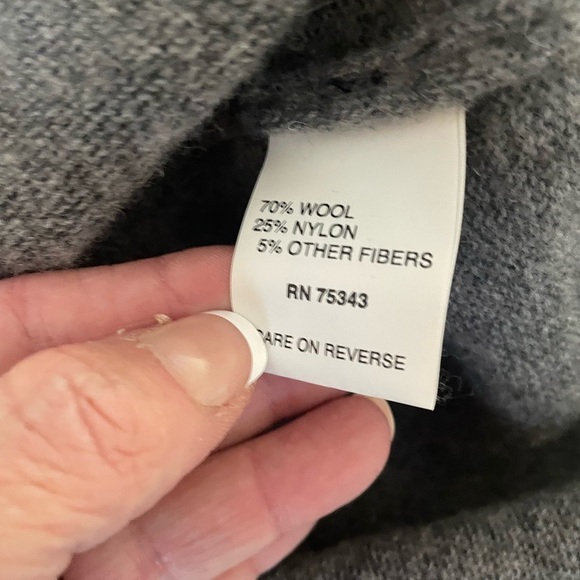 Daniele Blasi Mens L 1/4 Zip Sweater Gray Wool Blend Pullover - Picture 7 of 10